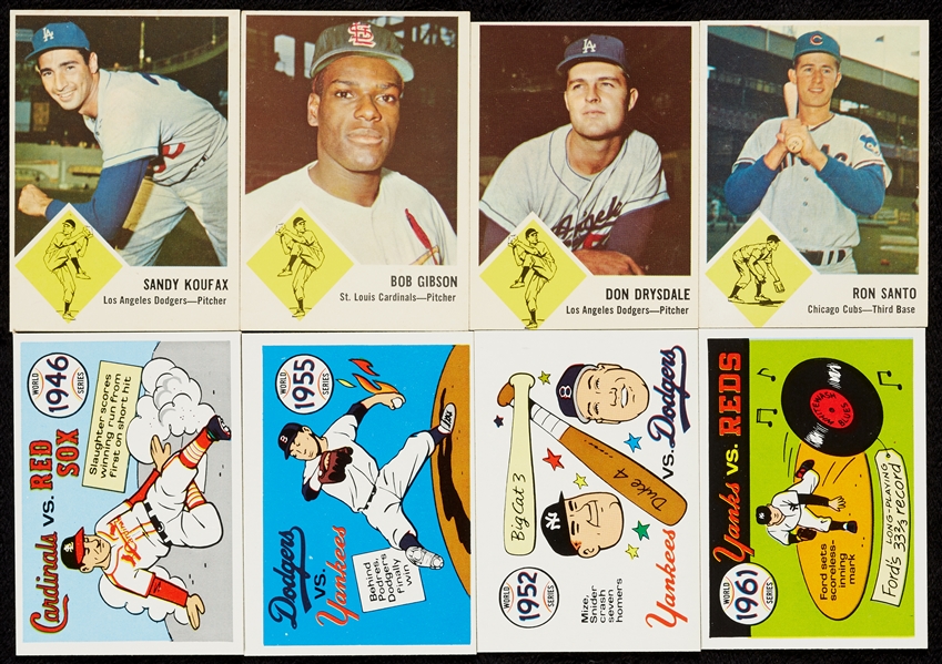 1960-68 Fleer Baseball Group, High-Grade 1961 Greats and 1963 Koufax, 155 HOFers (217)