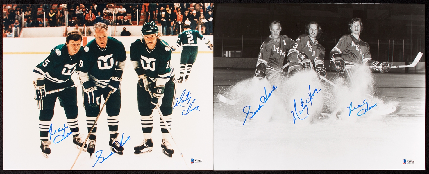 The Howe Family Multi-Signed 11x14 Photos (2) (BAS)