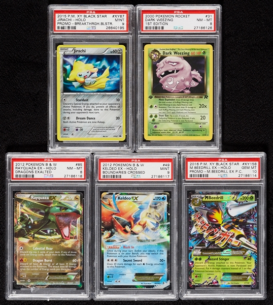 Massive Pokemon Array With Game Cards, Five PSA Slabs, Binder and Tins (1,300)