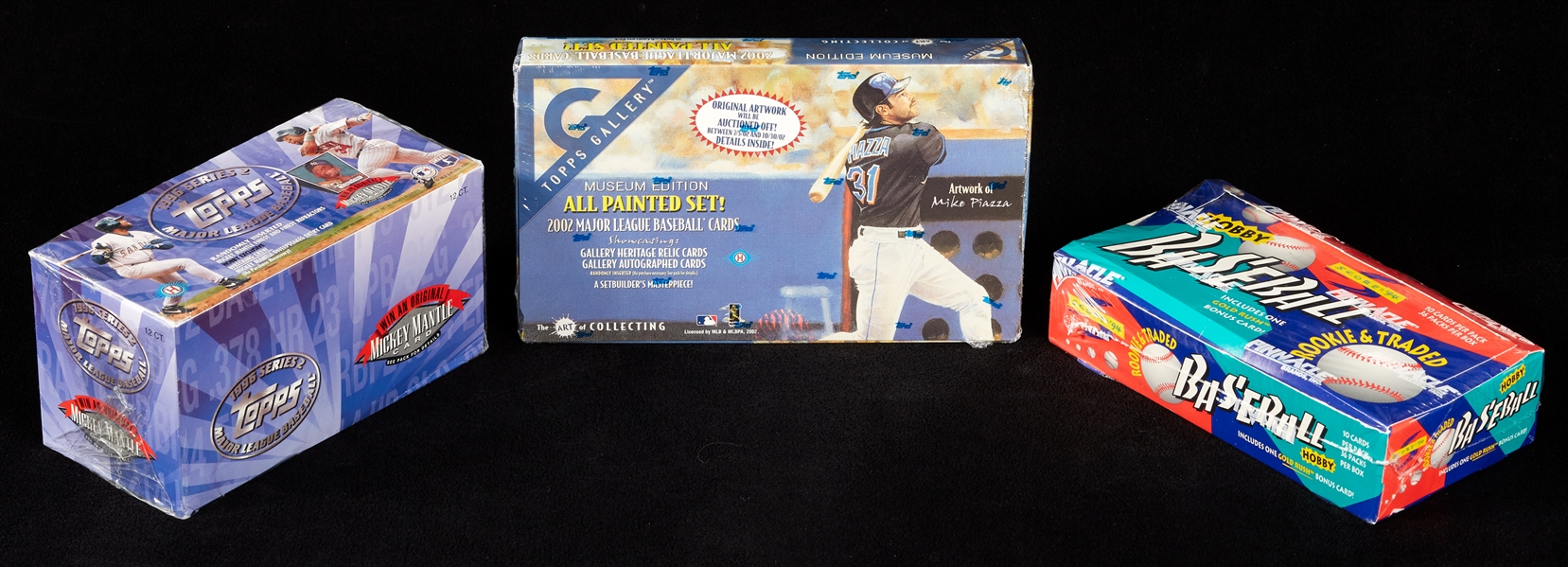Unopened Baseball Box Group with 2002 Topps Gallery, 1996 Topps Series 2 (3)