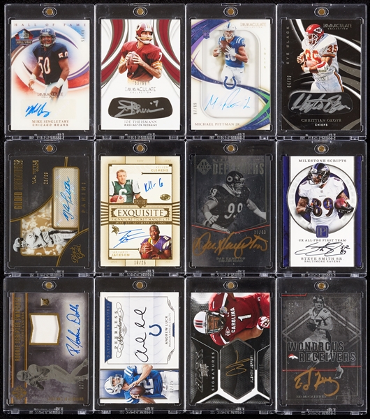Football Autographed Insert Card Group (41)