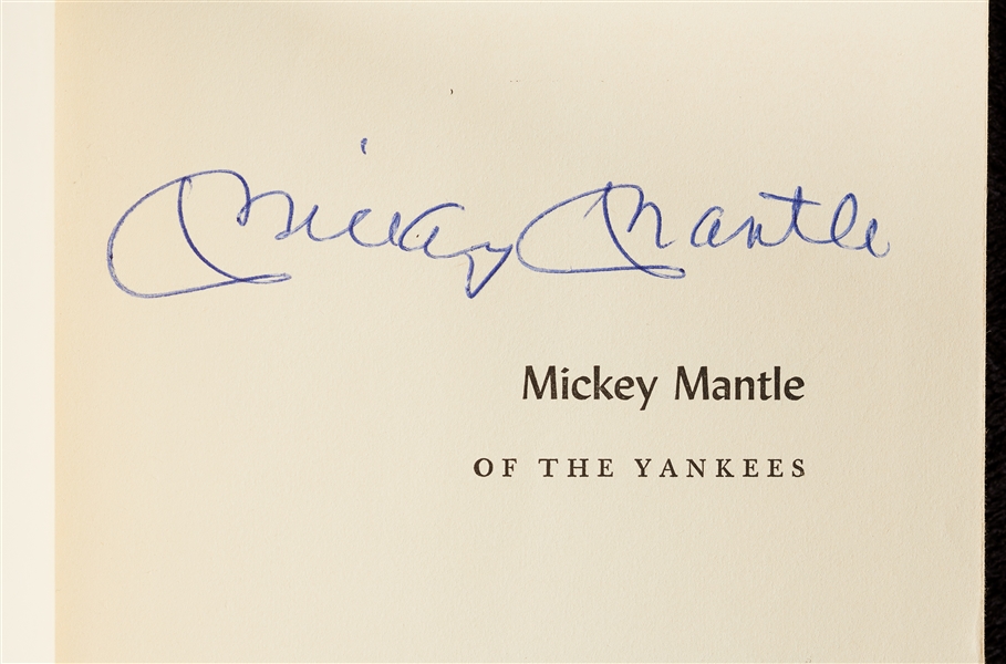 Mickey Mantle Signed Mickey Mantle of the Yankees Book (BAS)