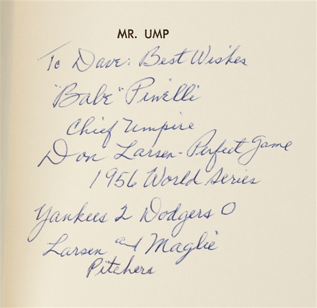 Babe Pinelli Signed Mr. Ump Book (BAS)