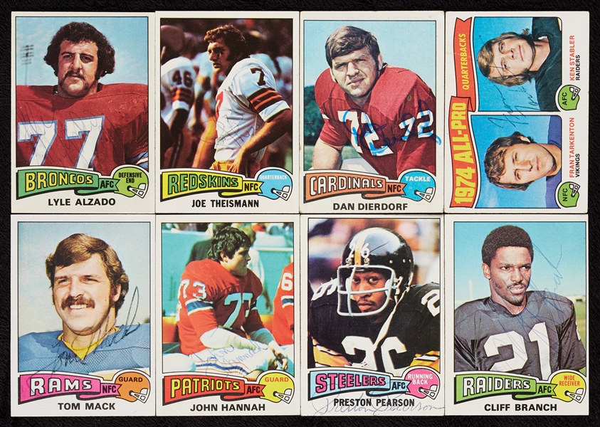 Signed 1975 Topps Football Group (120)