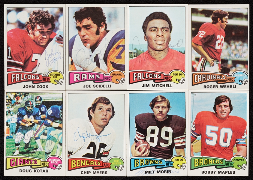 Signed 1975 Topps Football Group (120)