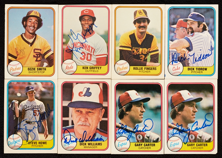 Signed 1981 Fleer Baseball Group (239)