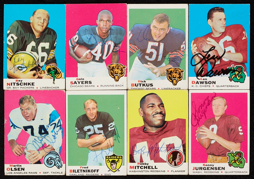 Signed 1969 Topps Football Group (192)