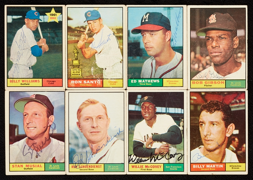 Signed 1961 Topps Baseball Group (143)