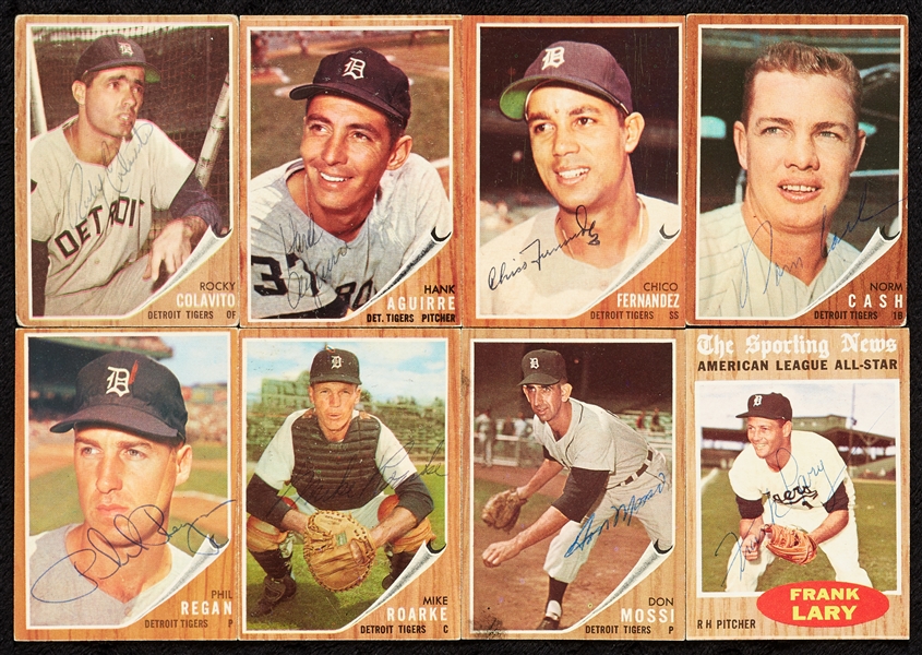 Signed 1962 Topps Baseball Group (19)
