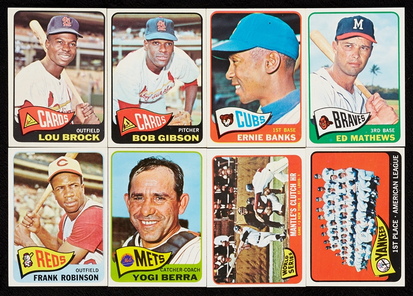 High-Grade 1965 Topps Baseball Complete Set, 10 SGC Slabs, SGC 8 Carlton Rookie (598)