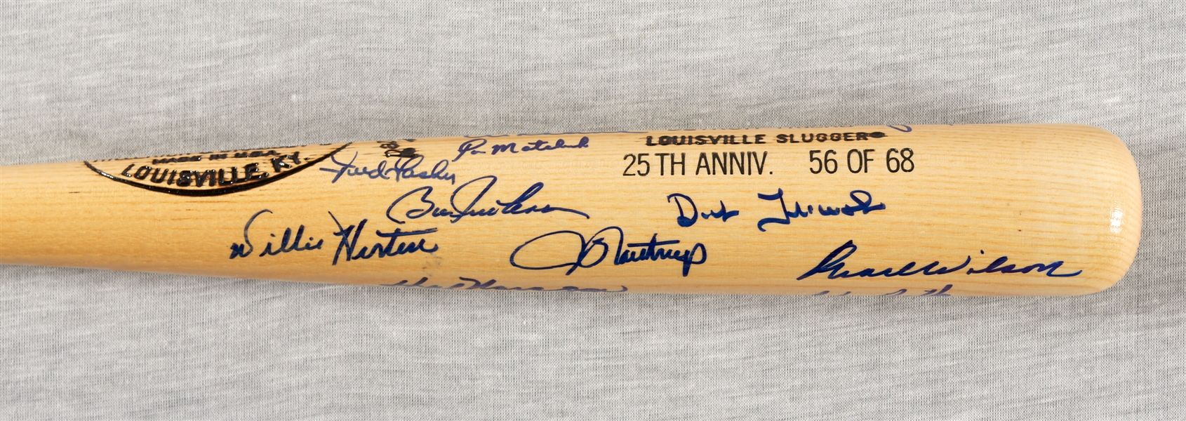 1968 Detroit Tigers World Champs Reunion Multi-Signed Bat (BAS)