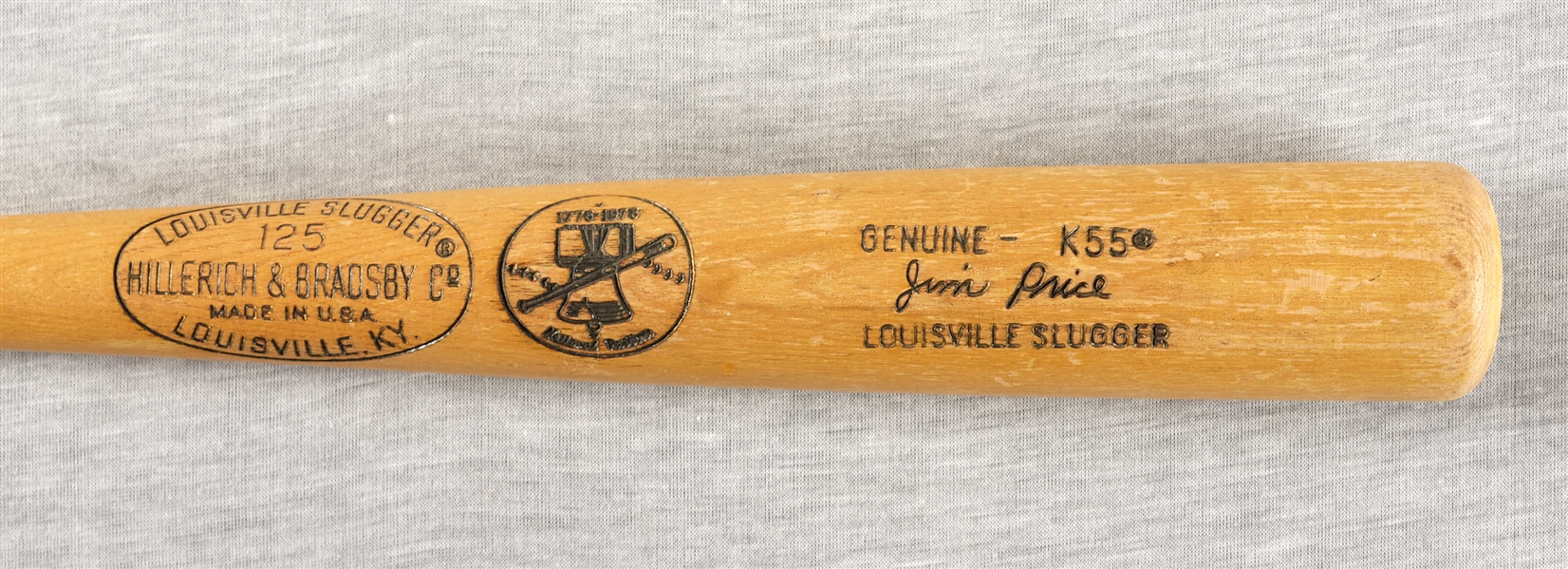 1976 Jim Price Louisville Slugger MLB Centennial Bat