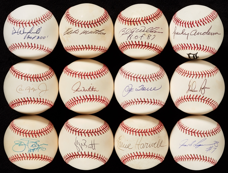 HOFer Single-Signed Baseballs Group (12)