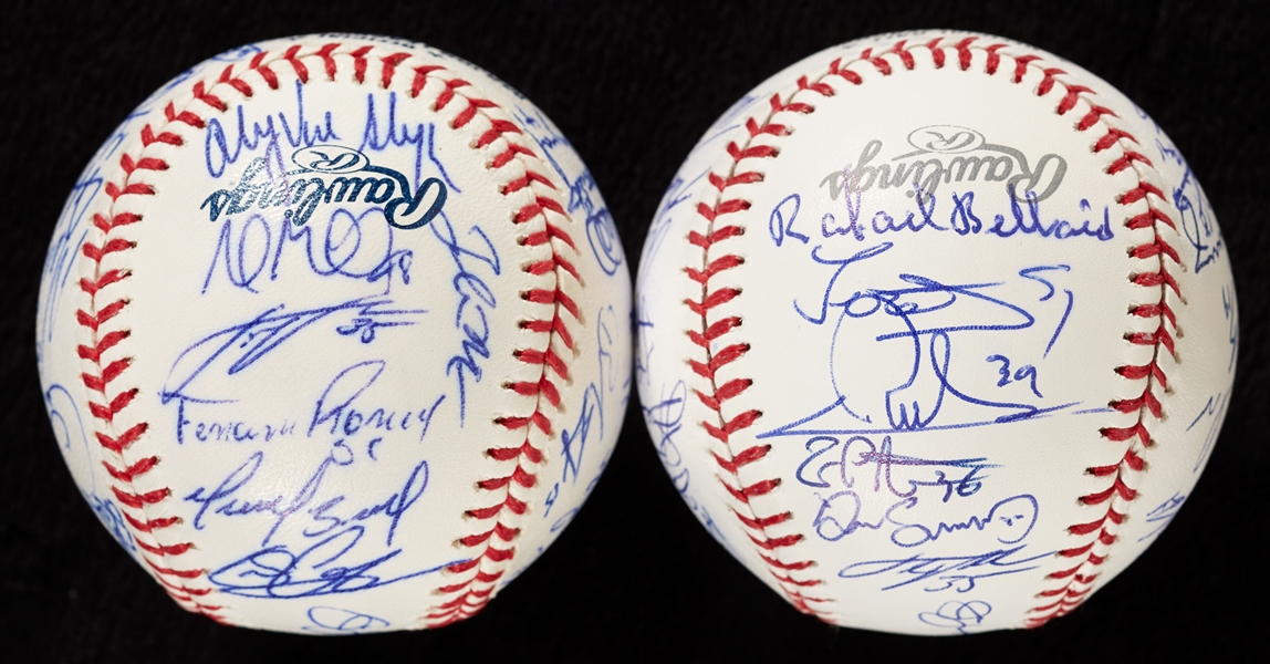 2007 & 2013 Detroit Tigers Team-Signed Baseballs (2)