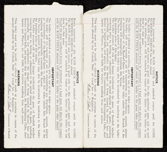 1968 World Series Ticket Stub Pair (Games 2 & 6)