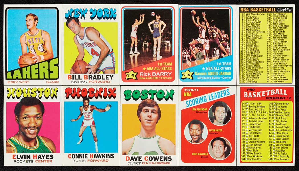 1971 and 1972 Topps Basketball High-Grade Massive Group, 87 HOFers (800)