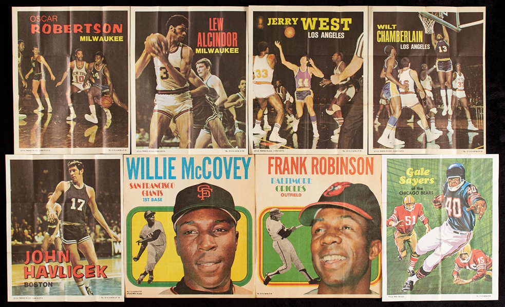 Large Group Topps Baseball, Basketball and Football Posters (72)