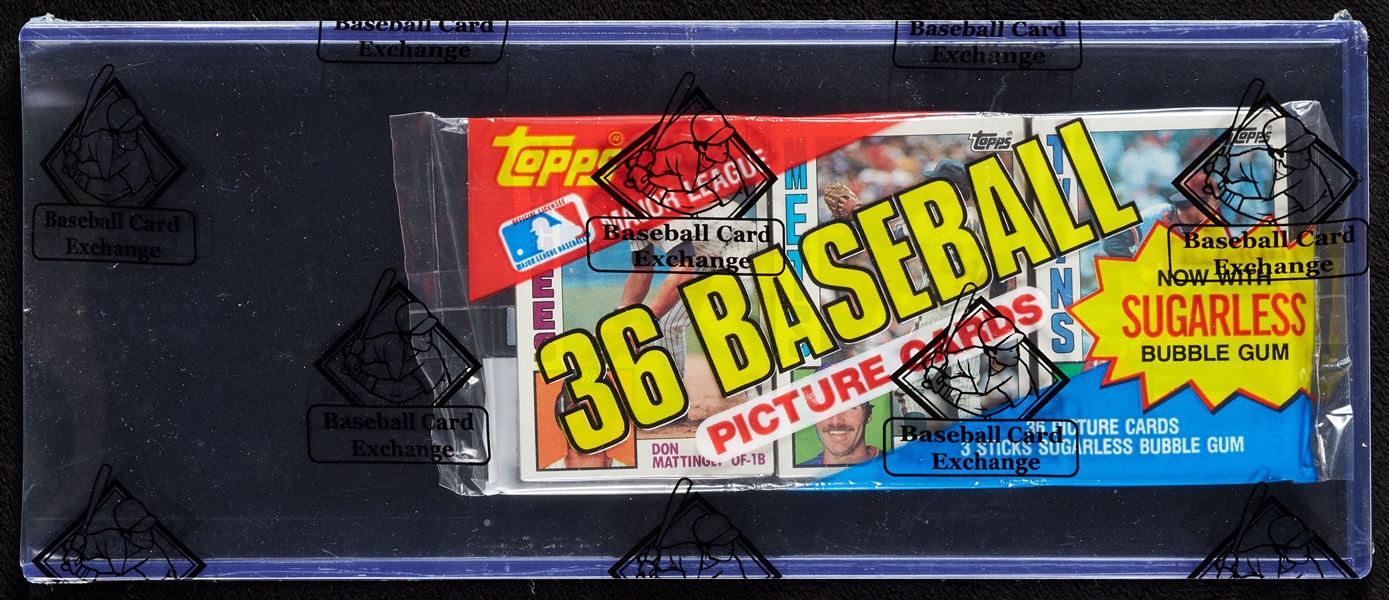 1984 Topps Baseball Rack Pack with Don Mattingly RC Showing (BBCE)