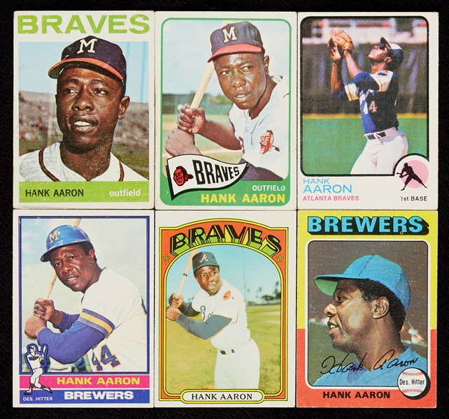 1964-76 Topps Henry Aaron Group, 31 Regular-Issue Cards (85)