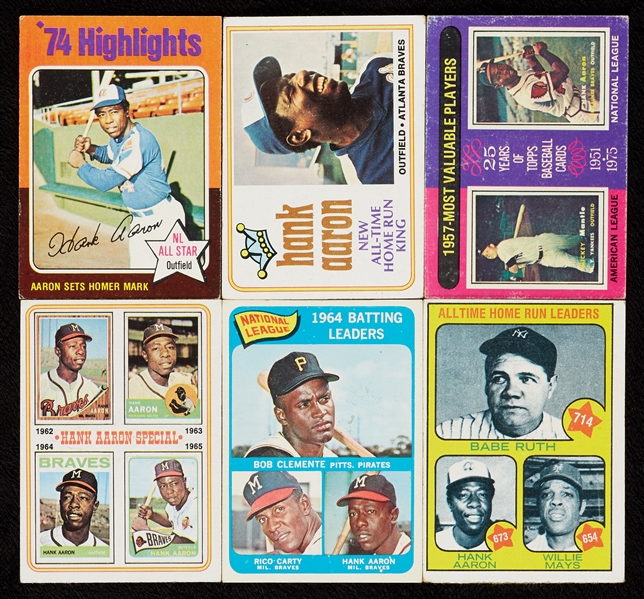 1964-76 Topps Henry Aaron Group, 31 Regular-Issue Cards (85)