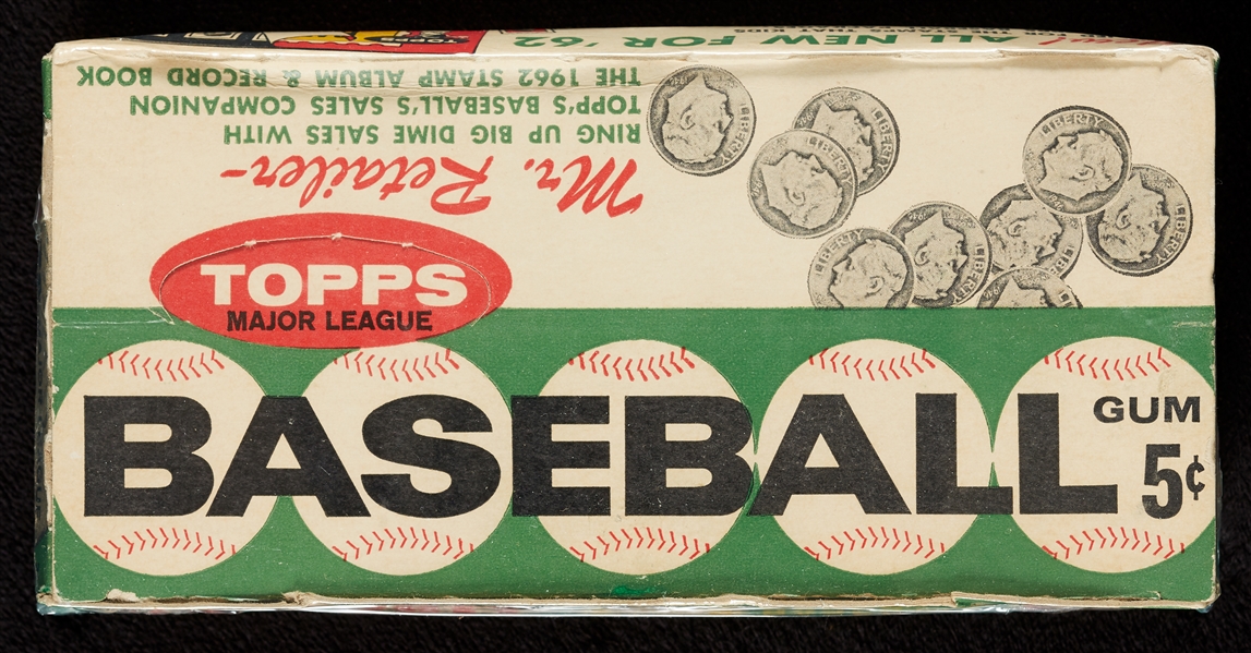 1962 Topps Baseball Empty Wax Box