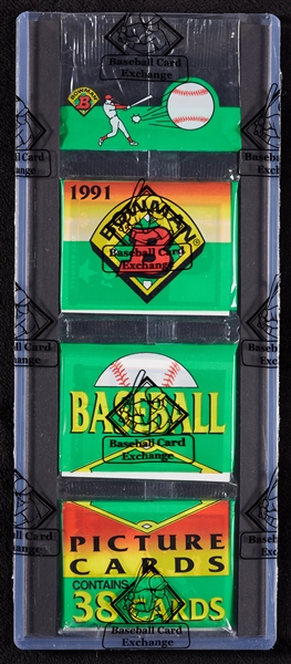 1991 Bowman Baseball Rack Pack with Jeff Bagwell RC on Top (BBCE)