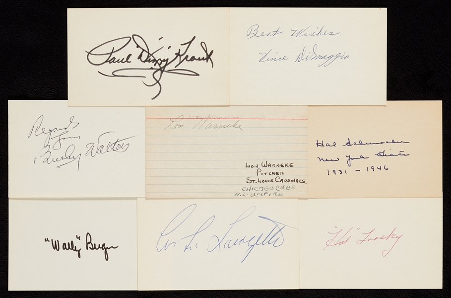 1930-1939 Signed Index Card Collection (775)