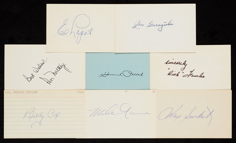 1940-1949 Signed Index Card Collection (935)