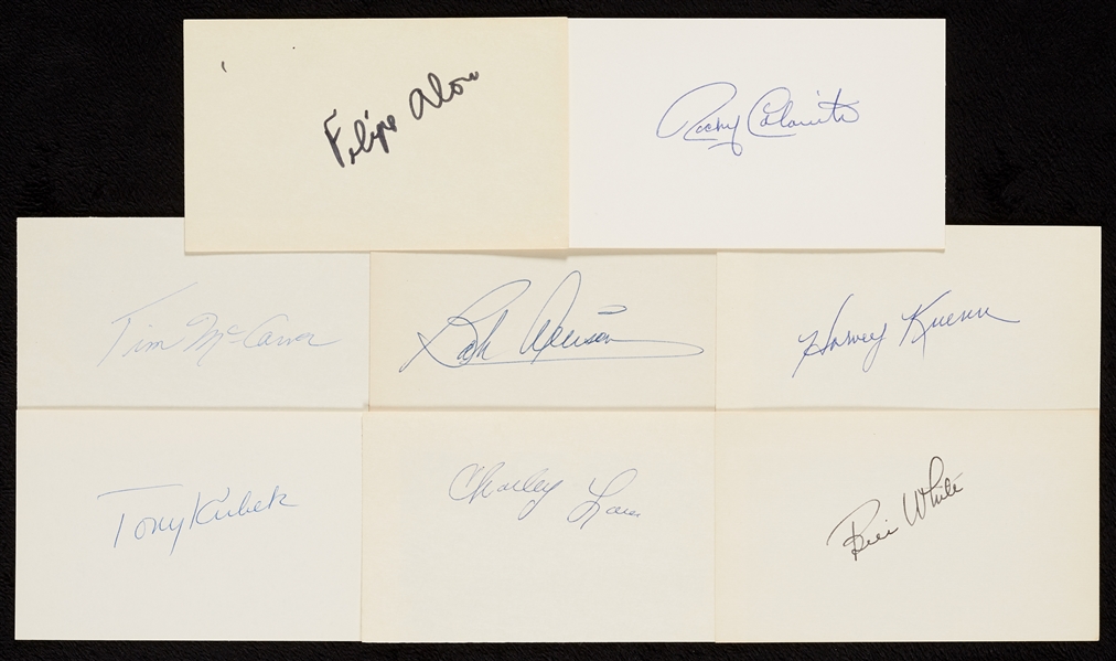1950-1959 Signed Index Card Collection (845)