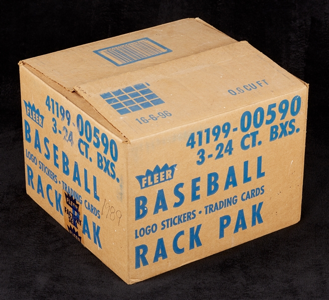 1989 Fleer Baseball Opened Rack Pack Case (3/24)