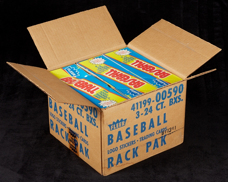 1989 Fleer Baseball Opened Rack Pack Case (3/24)
