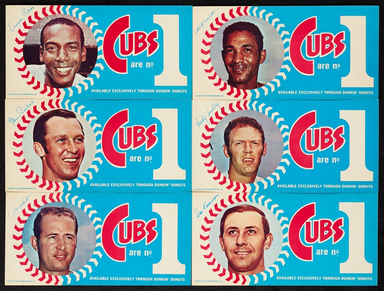 1970 Chicago Cubs High-Grade Bumper Sticker Set (6)