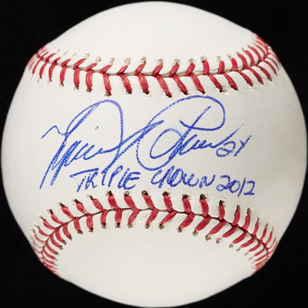 Miguel Cabrera Single-Signed OML Baseball Triple Crown 2012 (BAS)