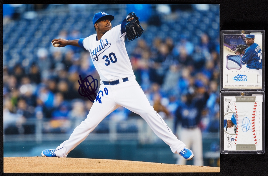 Yordano Ventura Signed Trio with Immaculate RPA, Photo (3)