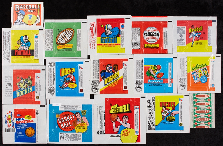 1951-90 Four Sports Wrappers Collection (100)