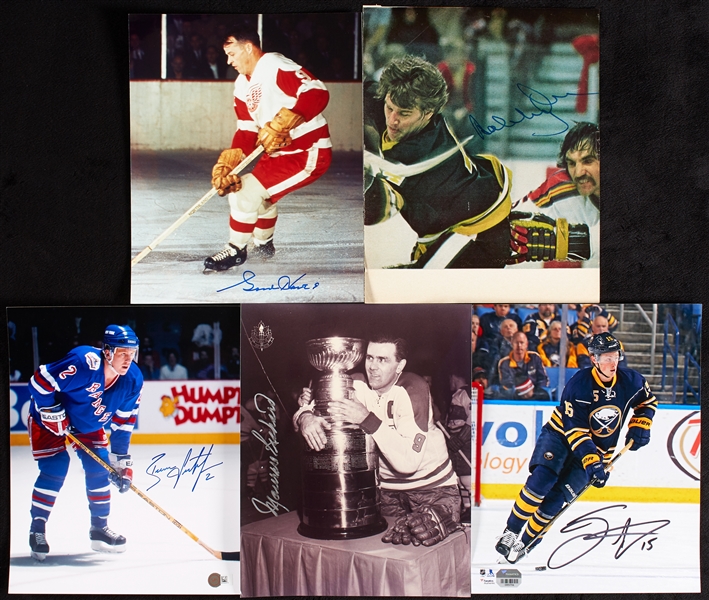 NHL Legends Signed 8x10 Photos Group with Ovechkin, Orr, Howe (11)