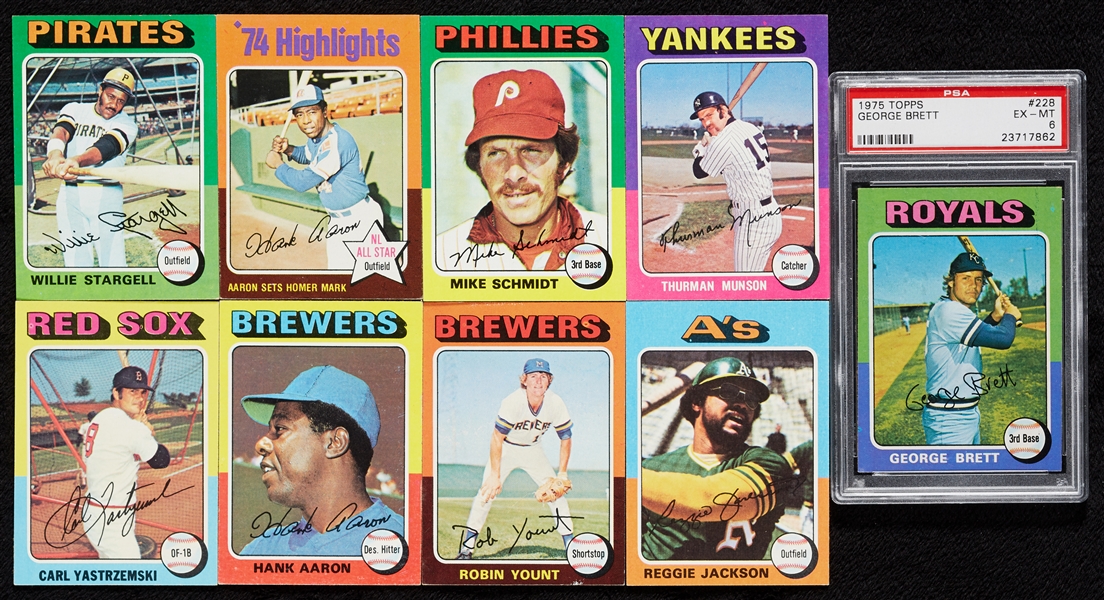 1975 Topps Baseball Complete Set, PSA 6 Brett Rookie (660)