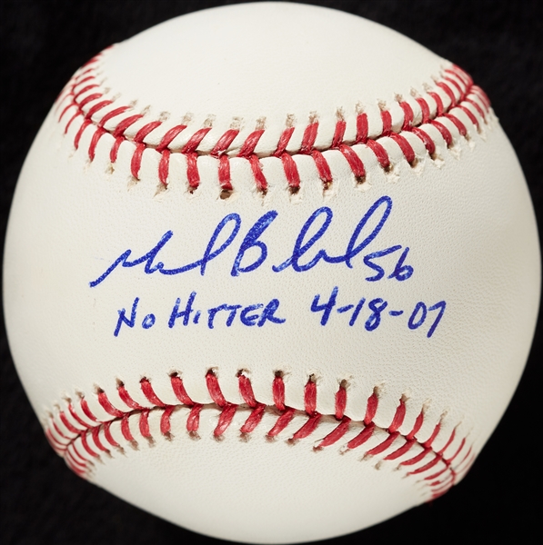 Mark Buehrle Single-Signed OML Baseball No Hitter 4-18-07 (BAS)