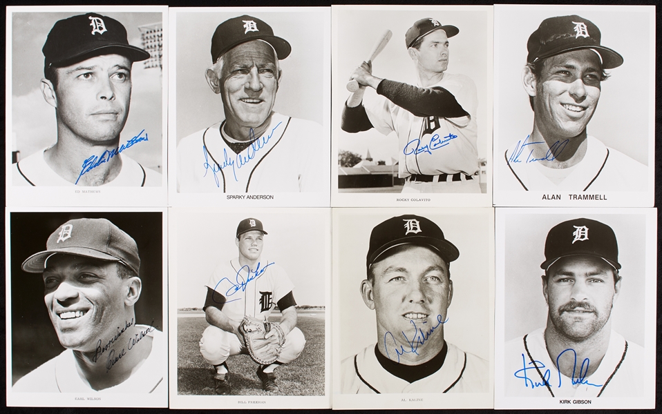 Signed Detroit Tigers Team Issued Photo Collection (80)