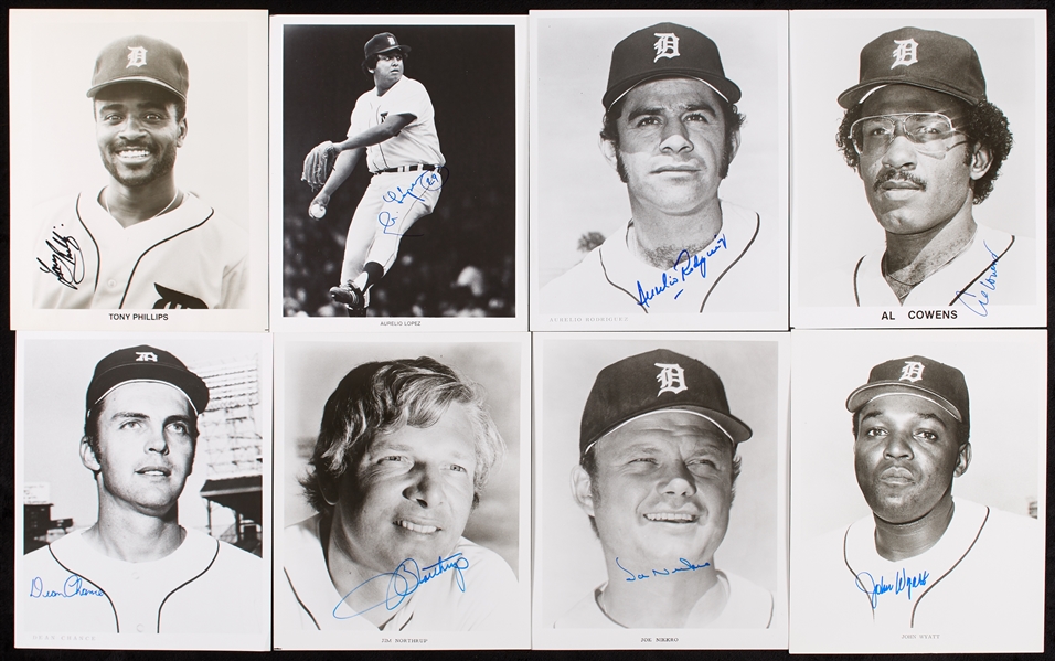 Signed Detroit Tigers Team Issued Photo Collection (80)