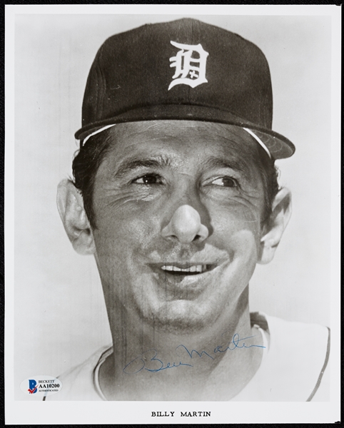 Billy Martin Signed 8x10 Team Issued Photo (BAS)