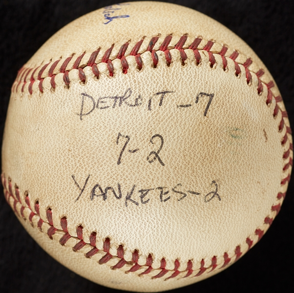 Mickey Lolich Career Win No. 8 Final Out Game-Used Baseball (5/12/1964) (BAS) (Lolich LOA)