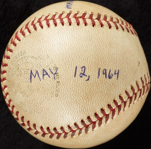 Mickey Lolich Career Win No. 8 Final Out Game-Used Baseball (5/12/1964) (BAS) (Lolich LOA)