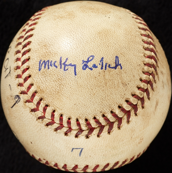 Mickey Lolich Career Win No. 12 Final Out Game-Used Baseball (6/23/1964) (BAS) (Lolich LOA)