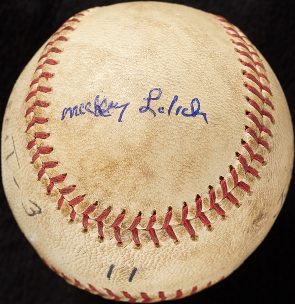 Mickey Lolich Career Win No. 34 Final Out Game-Used Baseball (7/30/1965) (BAS) (Lolich LOA)