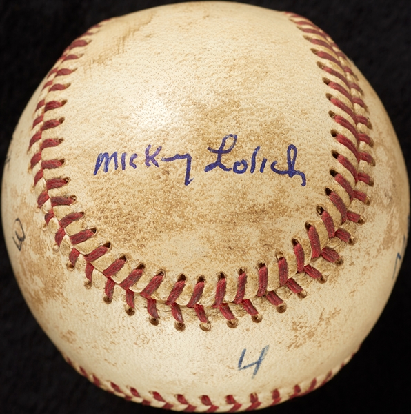 Mickey Lolich Career Win No. 42 Final Out Game-Used Baseball (5/10/1966) (BAS) (Lolich LOA)
