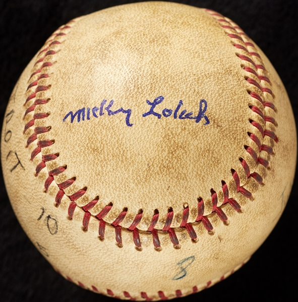 Mickey Lolich Career Win No. 46 Final Out Game-Used Baseball (7/22/1966) (BAS) (Lolich LOA)