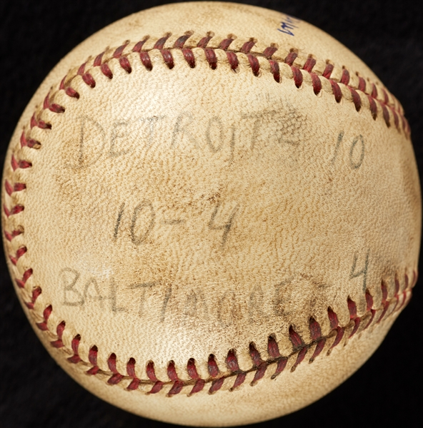 Mickey Lolich Career Win No. 50 Final Out Game-Used Baseball (8/19/1966) (BAS) (Lolich LOA)