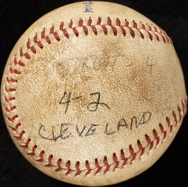 Mickey Lolich Career Win No. 56 Final Out Game-Used Baseball (5/10/1967) (BAS) (Lolich LOA)
