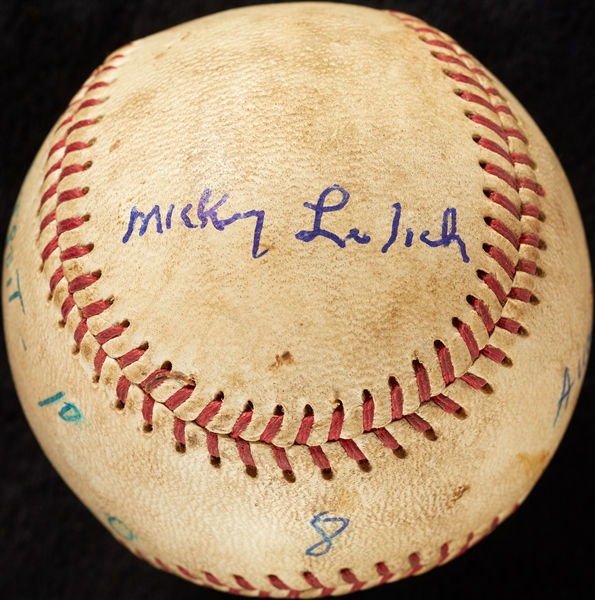 Mickey Lolich Career Win No. 60 Final Out Game-Used Baseball (8/28/1967) (BAS) (Lolich LOA)
